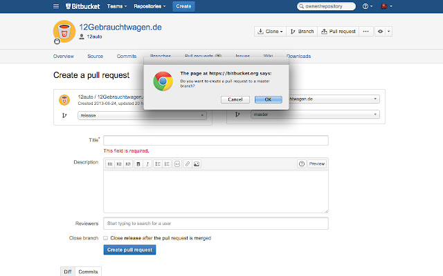 Pull Request Blocker  from Chrome web store to be run with OffiDocs Chromium online