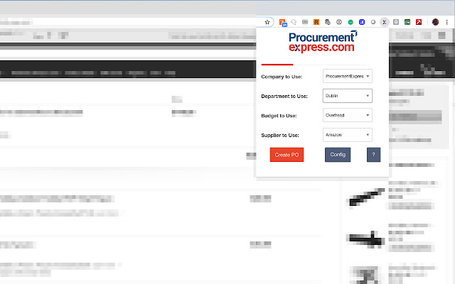 Punch Out for ProcurementExpress.com  from Chrome web store to be run with OffiDocs Chromium online