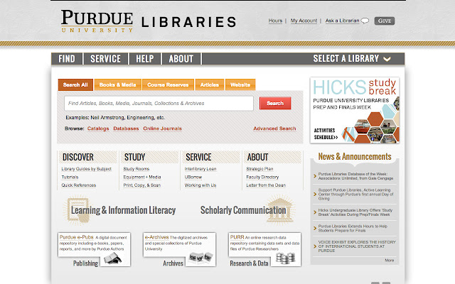 Purdue Libraries Kiosk Application  from Chrome web store to be run with OffiDocs Chromium online