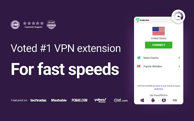 PureVPN Proxy Best VPN for Chrome  from Chrome web store to be run with OffiDocs Chromium online