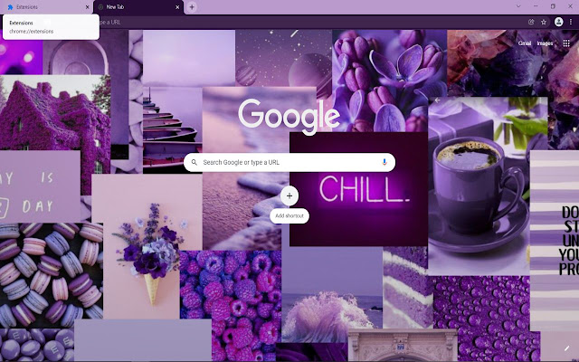 Purple Collage de la tienda web de Chrome se ejecutará con OffiDocs Chromium en línea