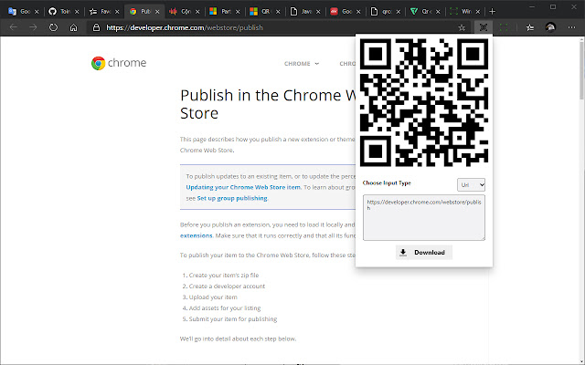 QR Code Generate  from Chrome web store to be run with OffiDocs Chromium online