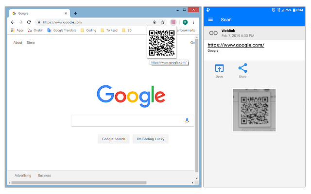 QR Code Generator for Current Page Address  from Chrome web store to be run with OffiDocs Chromium online