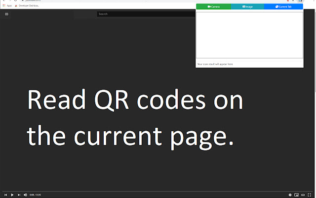 QR Code Reader for Google Chrome™  from Chrome web store to be run with OffiDocs Chromium online