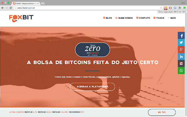 Quanto Custa 1 Bitcoin Hoje?  from Chrome web store to be run with OffiDocs Chromium online