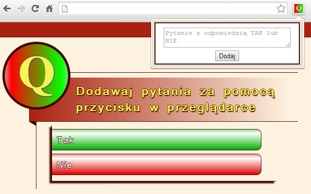 Questaodpowiedzi na (nie)banalne pytania  from Chrome web store to be run with OffiDocs Chromium online