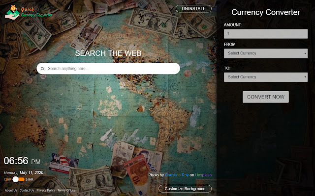 Quick Currency Converter  from Chrome web store to be run with OffiDocs Chromium online