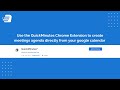 QuickMinutes™  from Chrome web store to be run with OffiDocs Chromium online