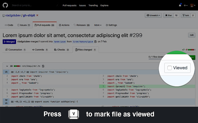 Quick Review for GitHub  from Chrome web store to be run with OffiDocs Chromium online