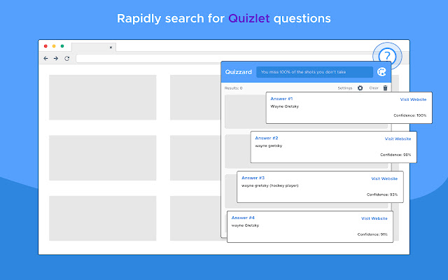 Quizzard  from Chrome web store to be run with OffiDocs Chromium online