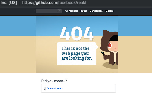 "Did you mean...?" for GitHub  from Chrome web store to be run with OffiDocs Chromium online