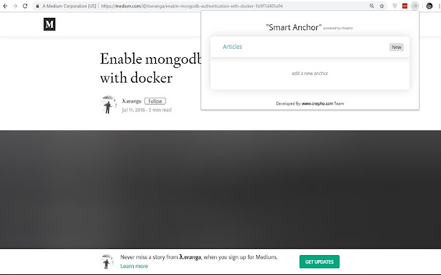 "Smart Anchor"  from Chrome web store to be run with OffiDocs Chromium online