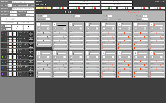 qwertySeq()  from Chrome web store to be run with OffiDocs Chromium online