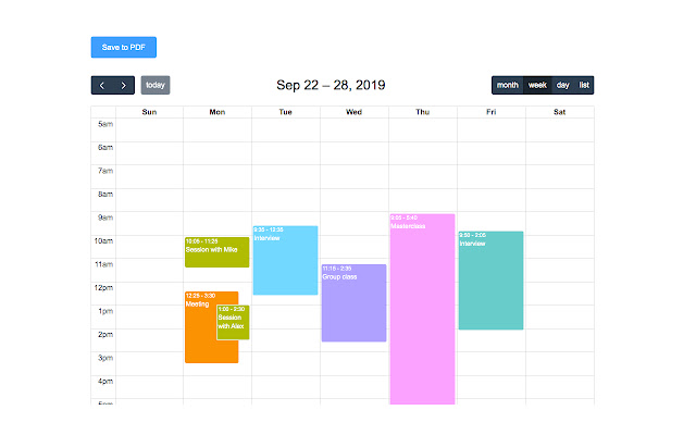 Qwoach: free schedule maker for coaches  from Chrome web store to be run with OffiDocs Chromium online