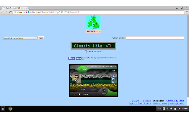 RadioFeeds UK  Ireland  from Chrome web store to be run with OffiDocs Chromium online