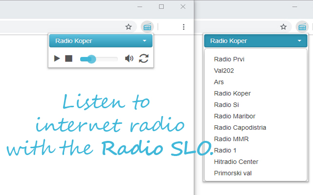 Radio SLO  from Chrome web store to be run with OffiDocs Chromium online