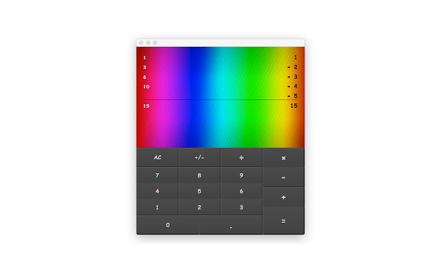 Rainbow Calculator  from Chrome web store to be run with OffiDocs Chromium online