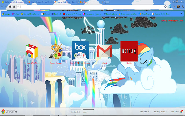 Rainbow Dash Chillin Theme 1.0.1  from Chrome web store to be run with OffiDocs Chromium online