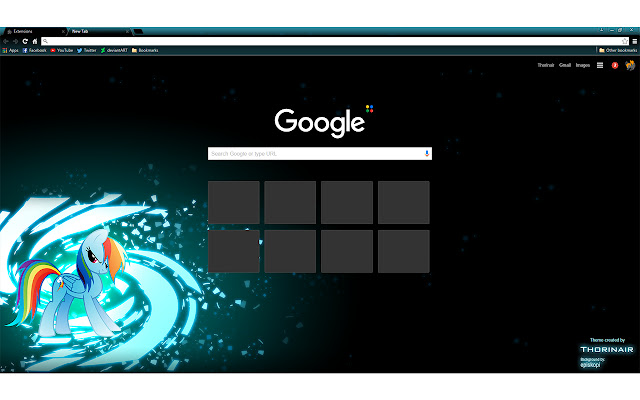 Rainbow Dash Theme  from Chrome web store to be run with OffiDocs Chromium online