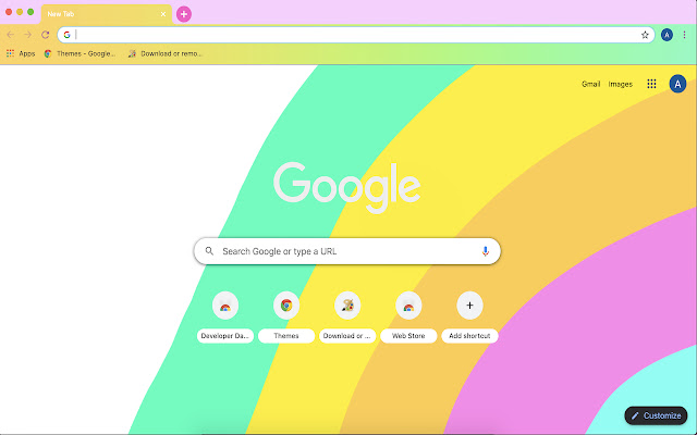 Rainbow Waves  from Chrome web store to be run with OffiDocs Chromium online