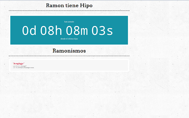 Chrome ウェブストアの Ramon Tiene Mucho Hipo を OffiDocs Chromium online で実行