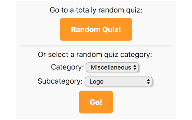 Random Sporcle Quiz Launcher  from Chrome web store to be run with OffiDocs Chromium online