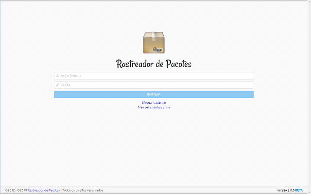 Rastreador de Pacotes  from Chrome web store to be run with OffiDocs Chromium online