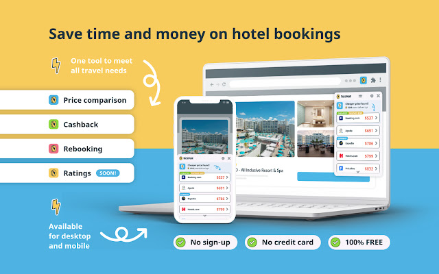 Ratepunk Same Hotel Way Cheaper  from Chrome web store to be run with OffiDocs Chromium online