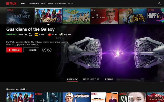 Ratings for Netflix  from Chrome web store to be run with OffiDocs Chromium online