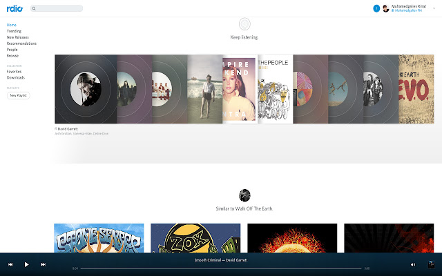 RDIO for chrome  from Chrome web store to be run with OffiDocs Chromium online