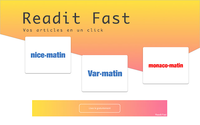 Readit Fast  from Chrome web store to be run with OffiDocs Chromium online