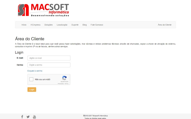 Área do Cliente  from Chrome web store to be run with OffiDocs Chromium online