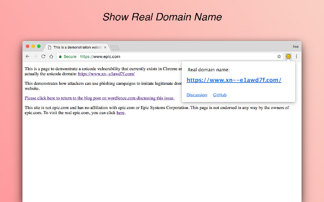 Real Domain Name  from Chrome web store to be run with OffiDocs Chromium online