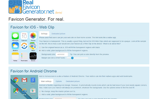 RealFaviconGenerator  from Chrome web store to be run with OffiDocs Chromium online