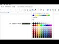 Recent Colors for Google Doc  from Chrome web store to be run with OffiDocs Chromium online