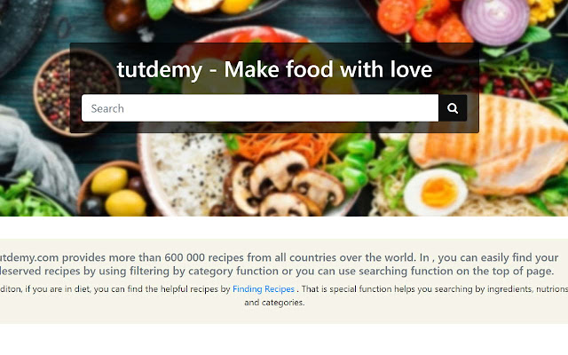 Recipes Make food with love Tutdemy  from Chrome web store to be run with OffiDocs Chromium online