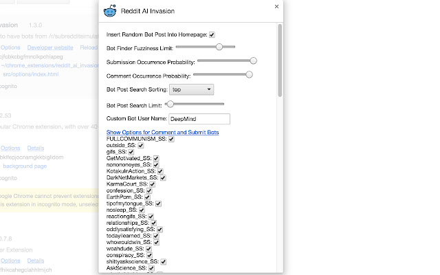 Reddit AI Invasion  from Chrome web store to be run with OffiDocs Chromium online