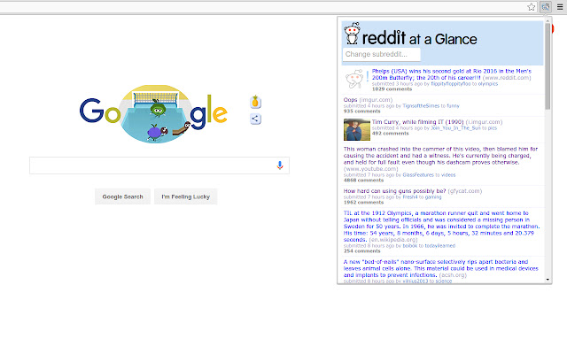 Reddit at a Glance  from Chrome web store to be run with OffiDocs Chromium online
