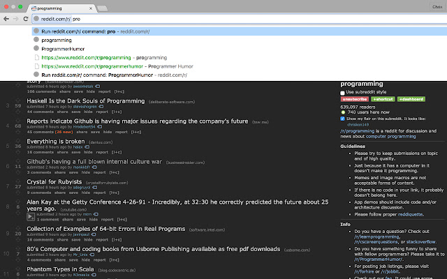 reddit.com/r/  from Chrome web store to be run with OffiDocs Chromium online