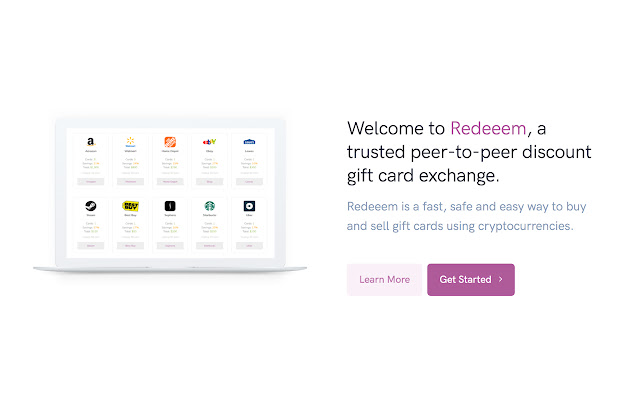 Redeeem | Discount Gift Cards  from Chrome web store to be run with OffiDocs Chromium online