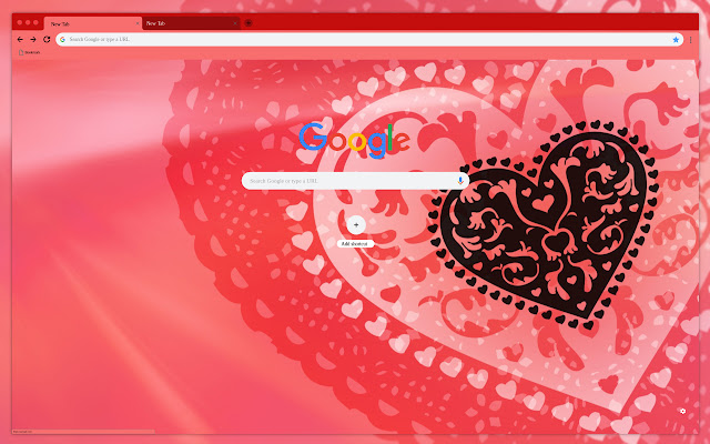 Red paper heart  from Chrome web store to be run with OffiDocs Chromium online