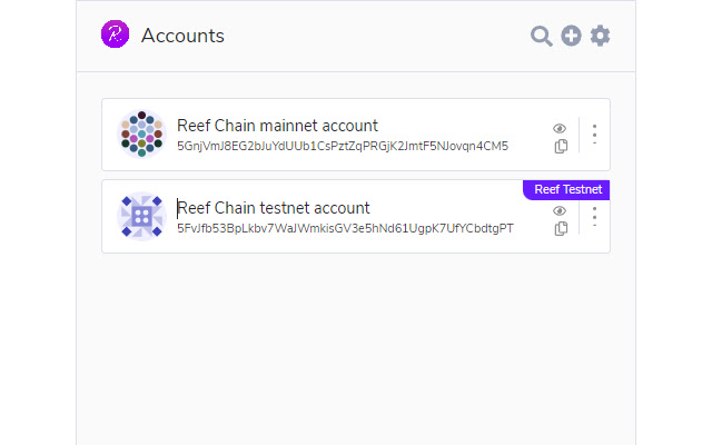 Reef Chain Wallet Extension  from Chrome web store to be run with OffiDocs Chromium online