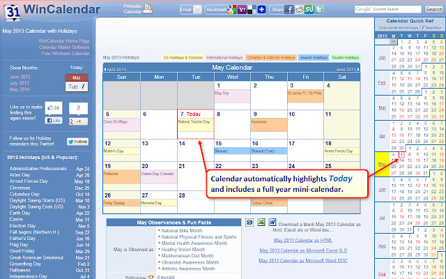 Ref Holiday Calendar  from Chrome web store to be run with OffiDocs Chromium online