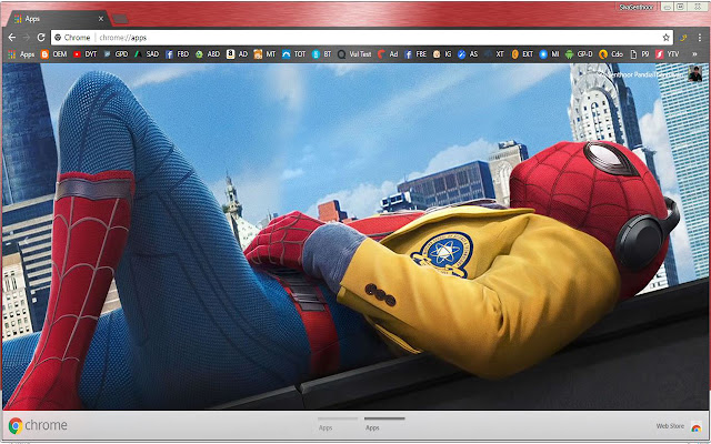 Relaxing Spider Man HomeComing Avengers  from Chrome web store to be run with OffiDocs Chromium online