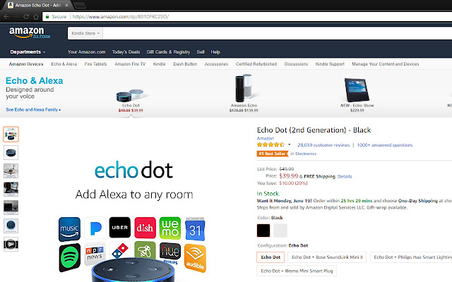 Remove Amazon tag and ref links  from Chrome web store to be run with OffiDocs Chromium online
