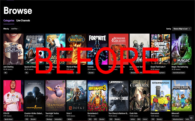 Remove Twitch Headers  from Chrome web store to be run with OffiDocs Chromium online