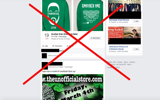 Remove Unofficial Tshirt Sales from Facebook  from Chrome web store to be run with OffiDocs Chromium online