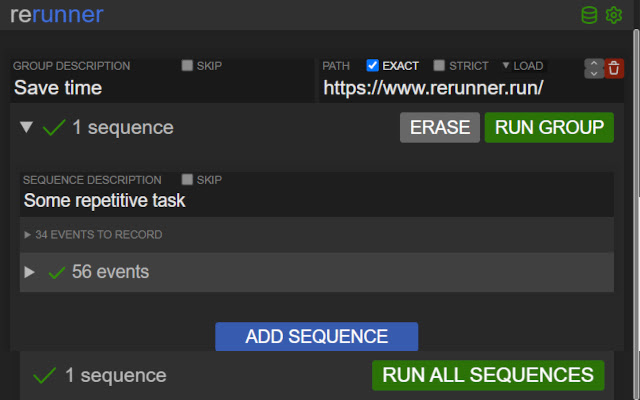 rerunner  from Chrome web store to be run with OffiDocs Chromium online