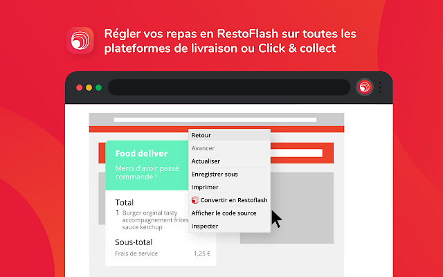 RestoFlash Click 2 Pay  from Chrome web store to be run with OffiDocs Chromium online