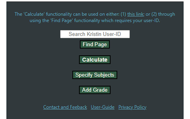 Results calculator for Kristin Portal  from Chrome web store to be run with OffiDocs Chromium online